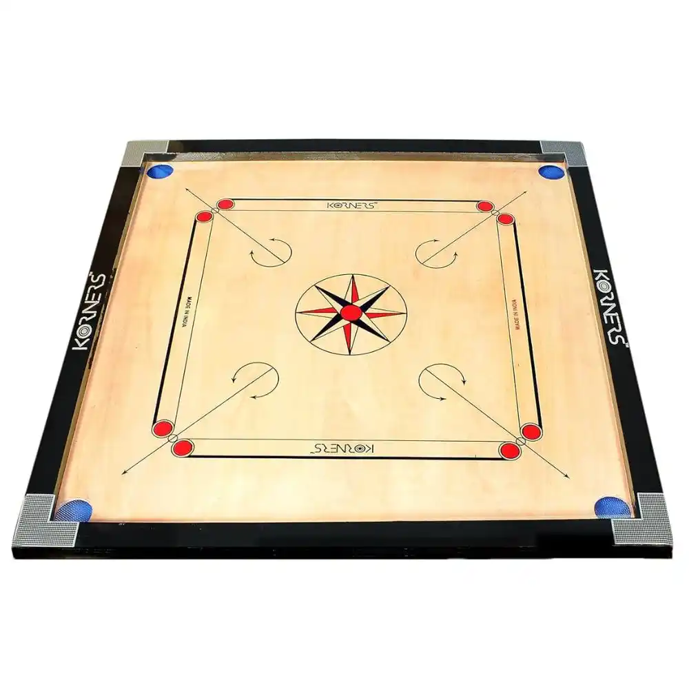 Korners Round Pocket Carrom Board