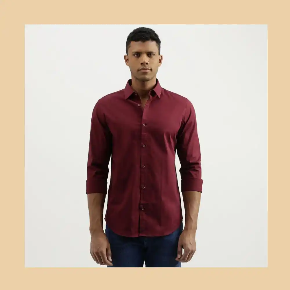 United Color of Benetton Marron Formal Shirt