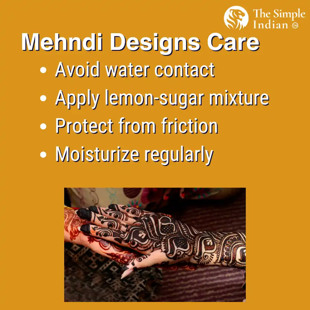 Simple Mehndi Design: Mehndi Design Care